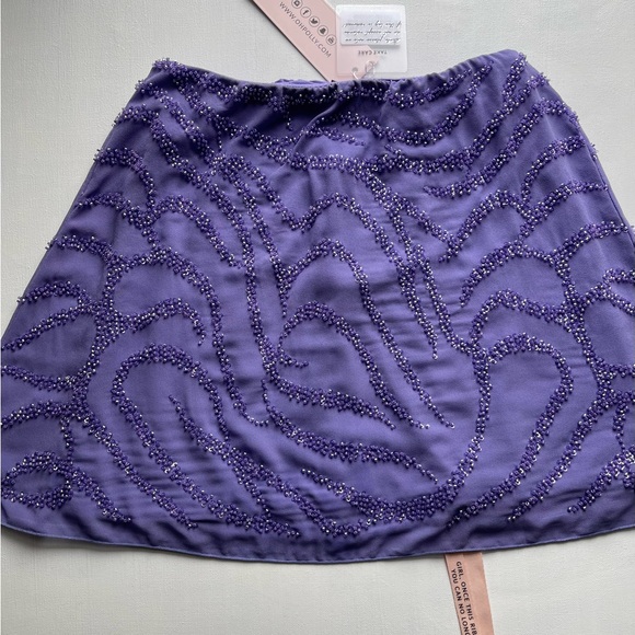 Oh Polly Lavender Sequin Mini Skirt - Picture 8 of 9